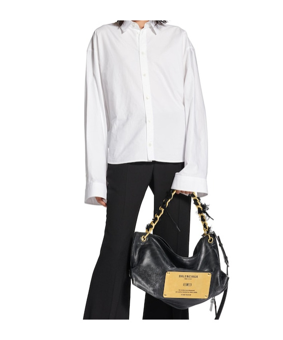 Balenciaga Semi Fitted Button-down Shirt In White