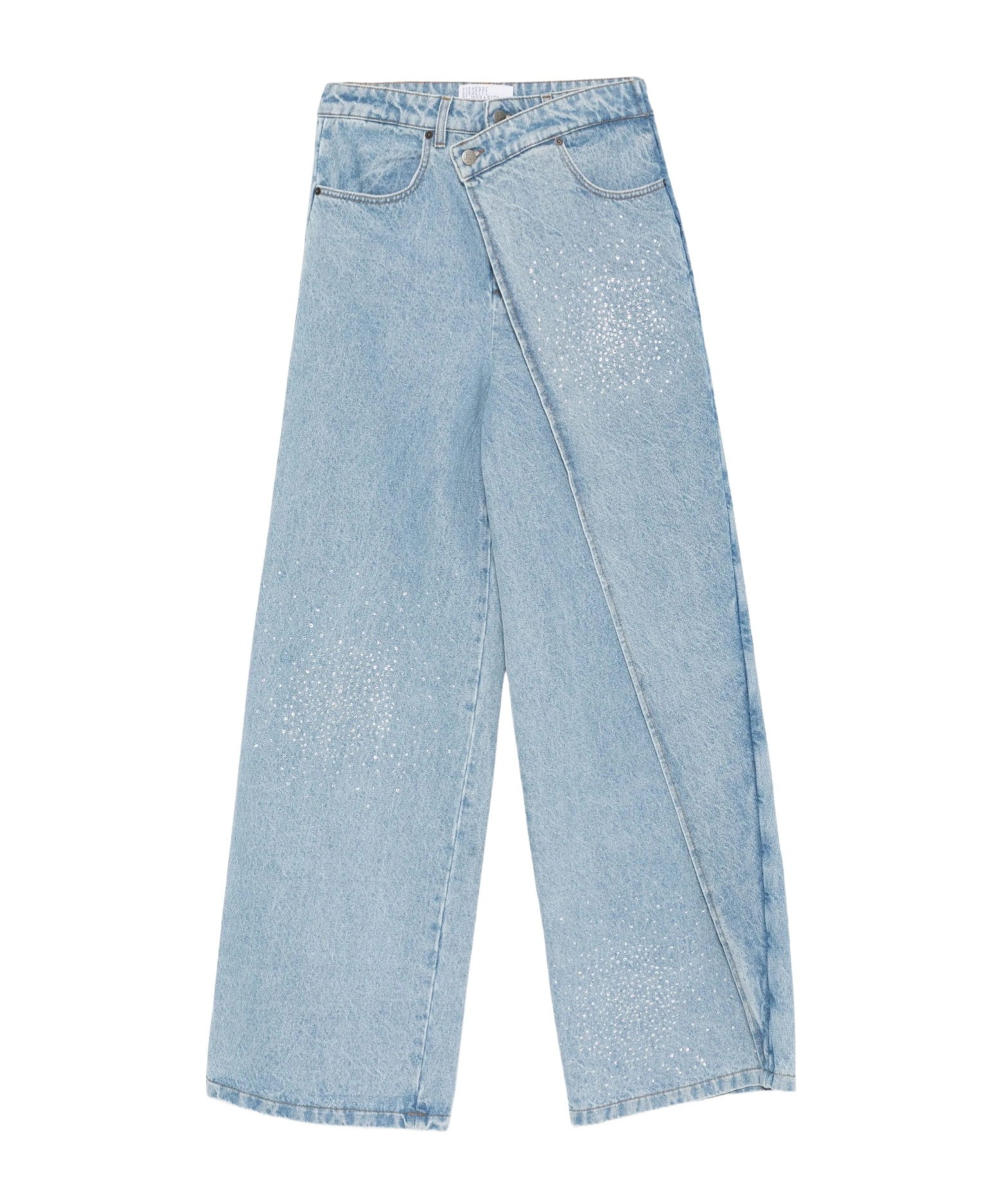 Giuseppe Di Morabito Embellished Diagonal-panel Jeans In Blue
