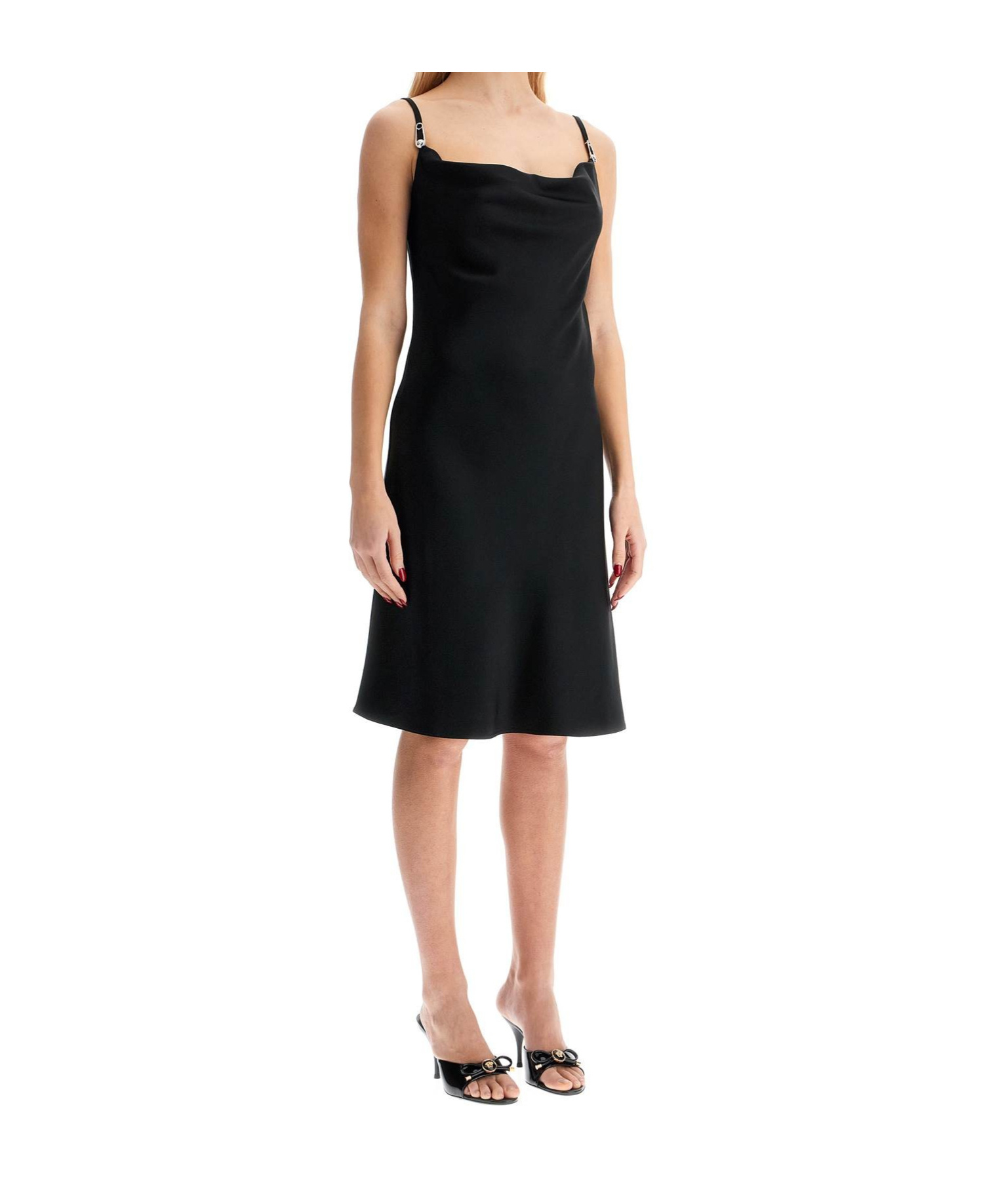 Versace Midi Dress In Black