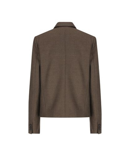 Loewe Double Breasted Tailored Blazer In Brown