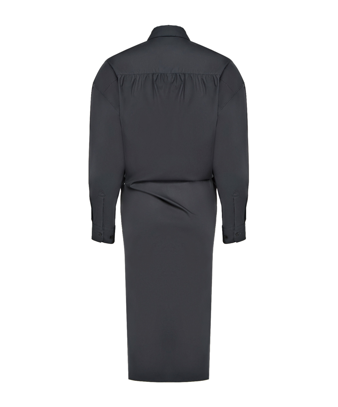 Shop Lemaire Twisted Pleated Dress In Black