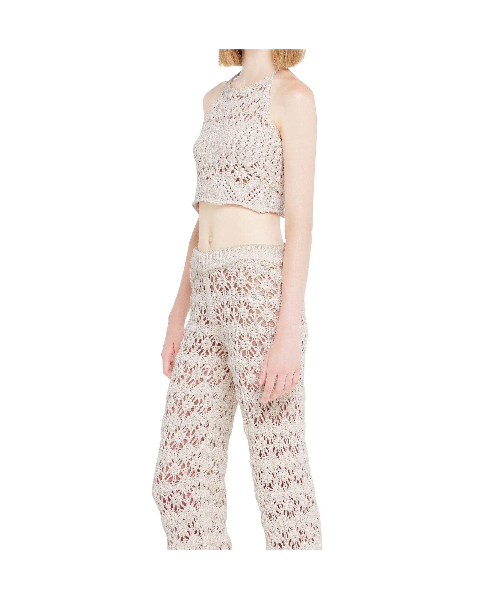 Alanui Lagoon Romance Cotton-blend Crochet Crop Top In White