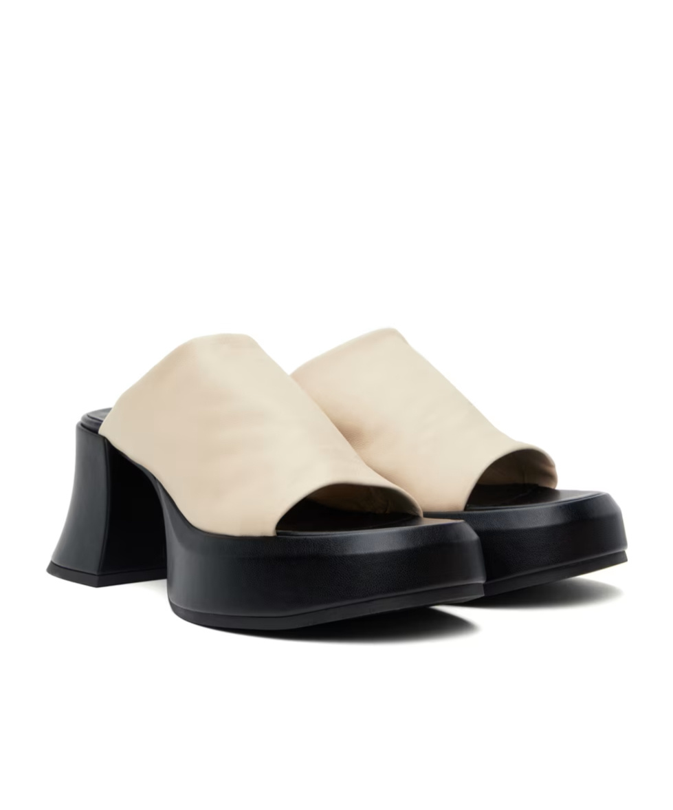 Miista Off-white Jimena Heeled Sandals In Black