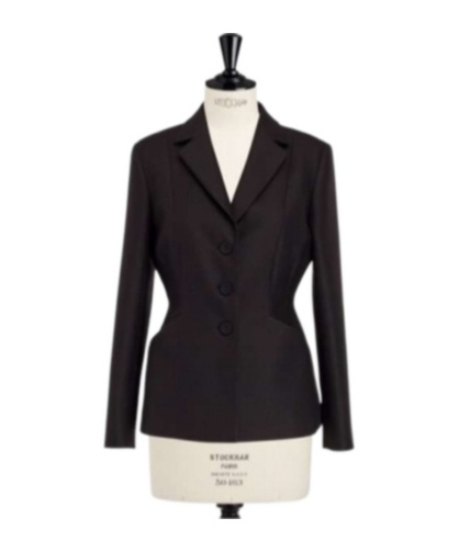 Dior Lapel Long-sleeved Suit Coat In Black