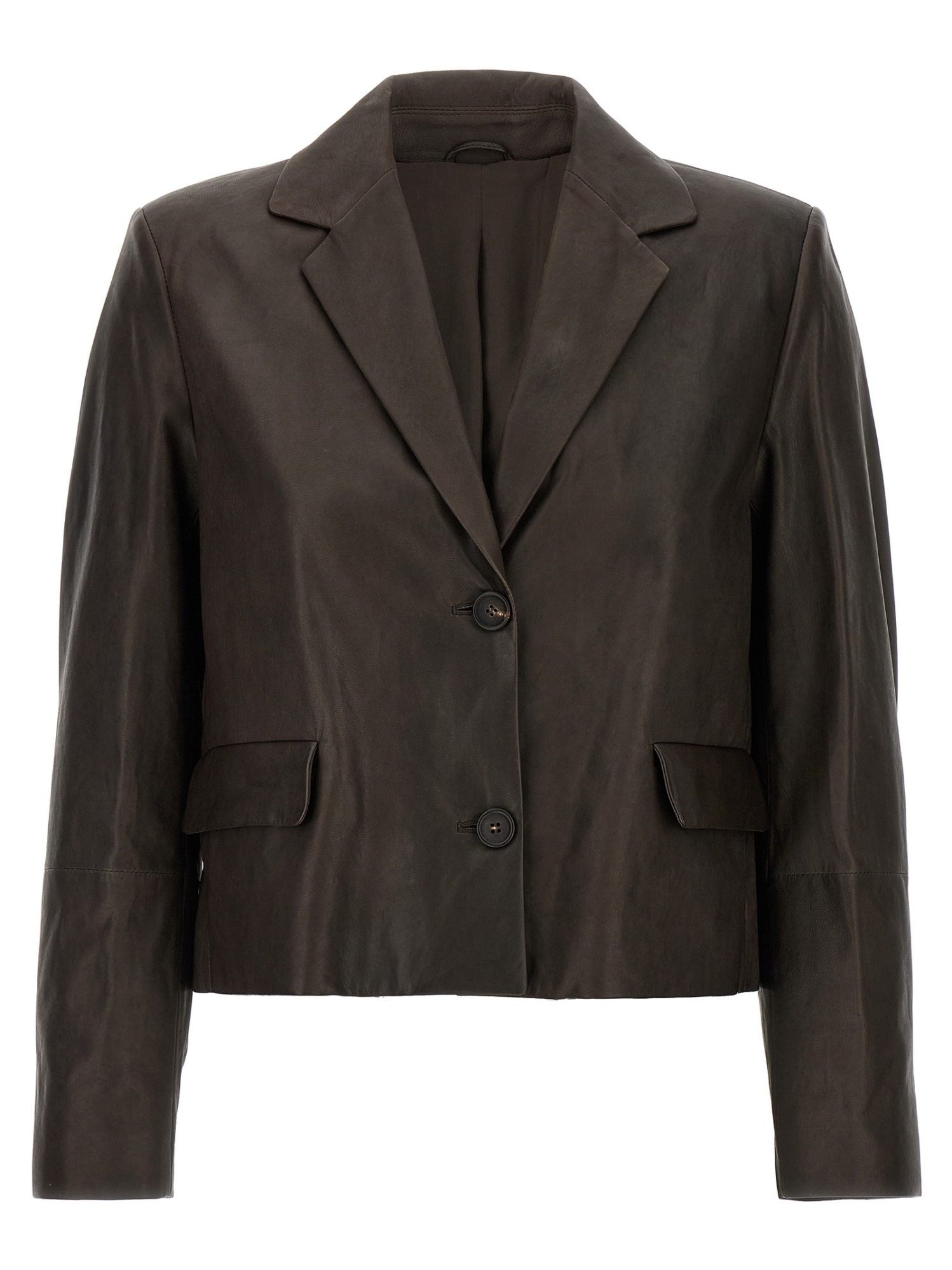 Brunello Cucinelli Blazer Nappa Monile Blazer And Suits Brown In Green