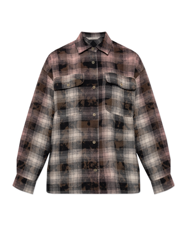 Palm Angels Checked Pattern Shirt In Multi