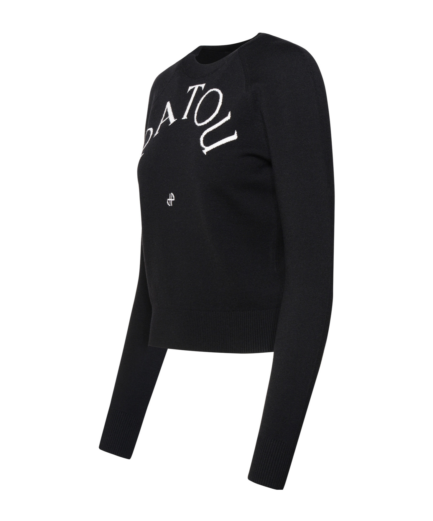 Patou Wool Sweater With Logo In Black