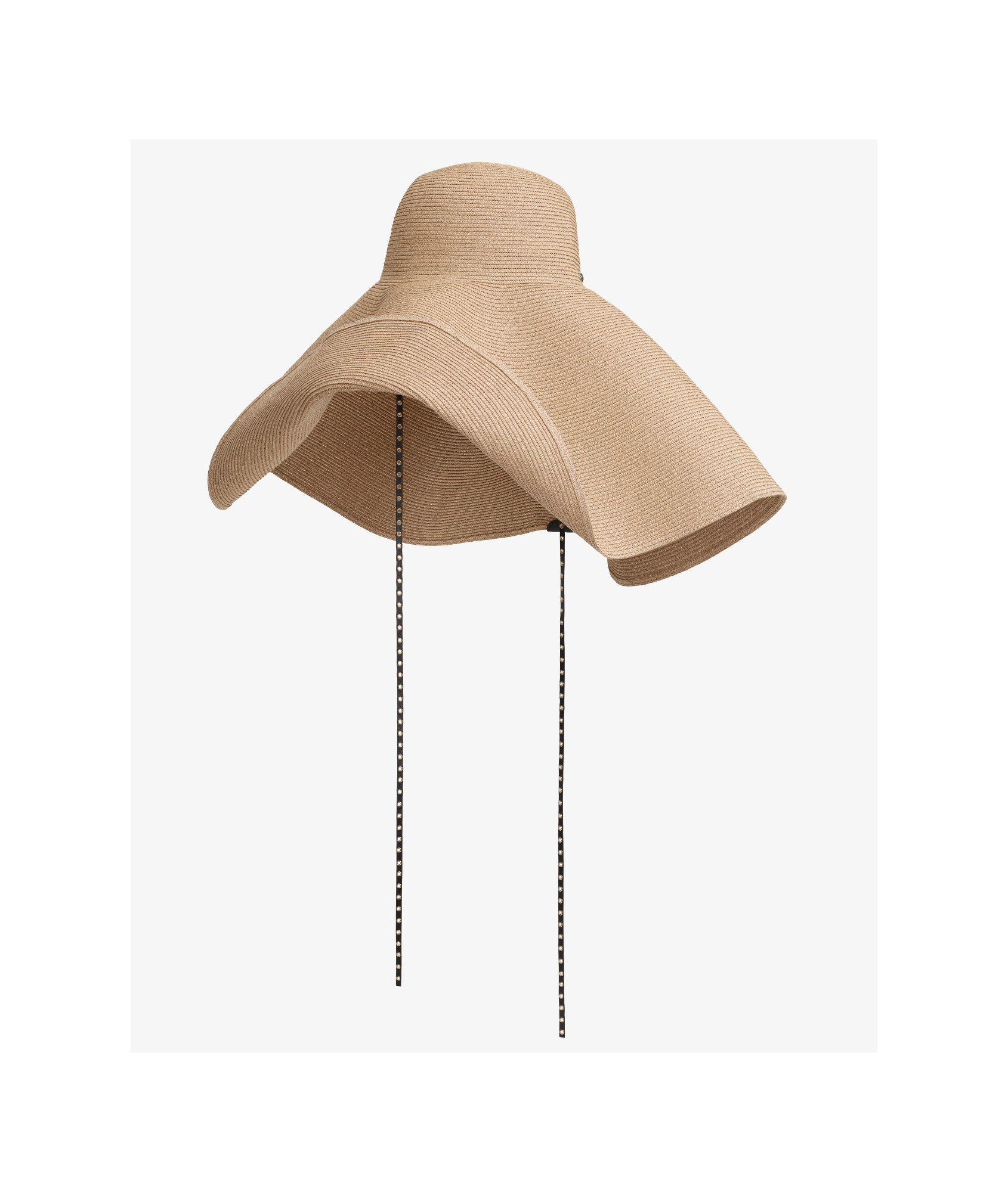 Alaïa Oversized Raffia Hat In Nude