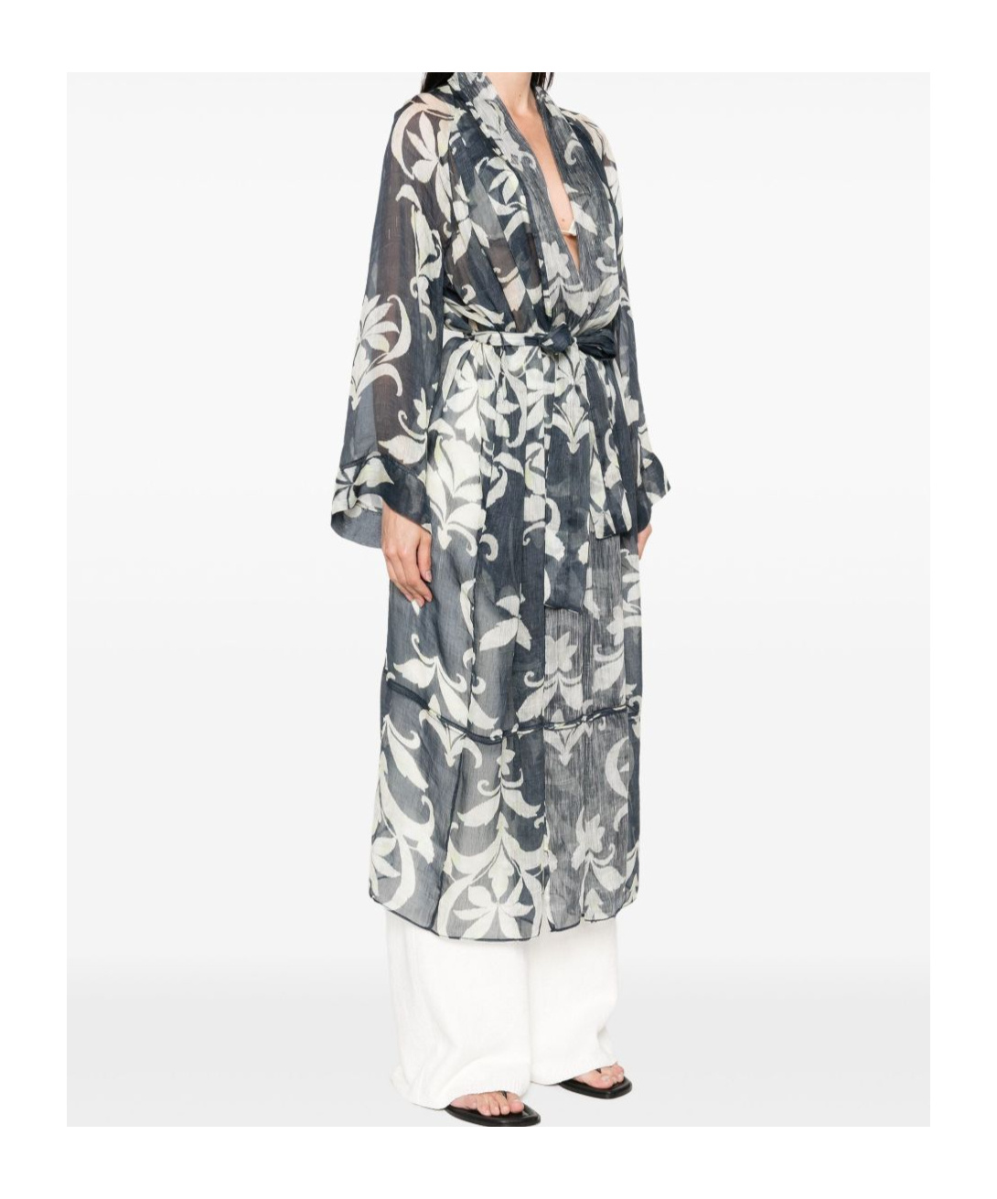 Forte Forte Printed Linen And Silk Gown