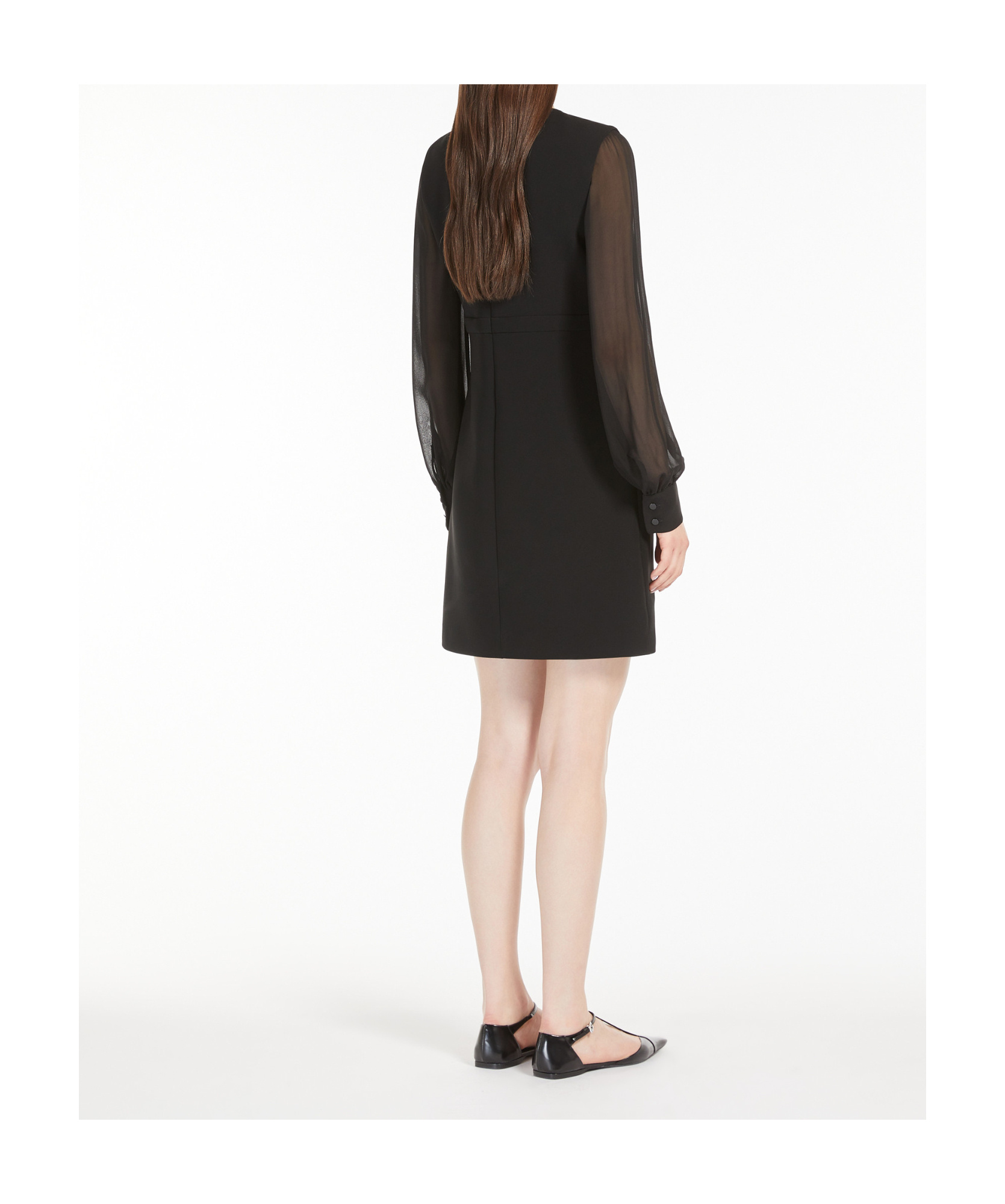 Max Mara Long-sleeved Dress In Black