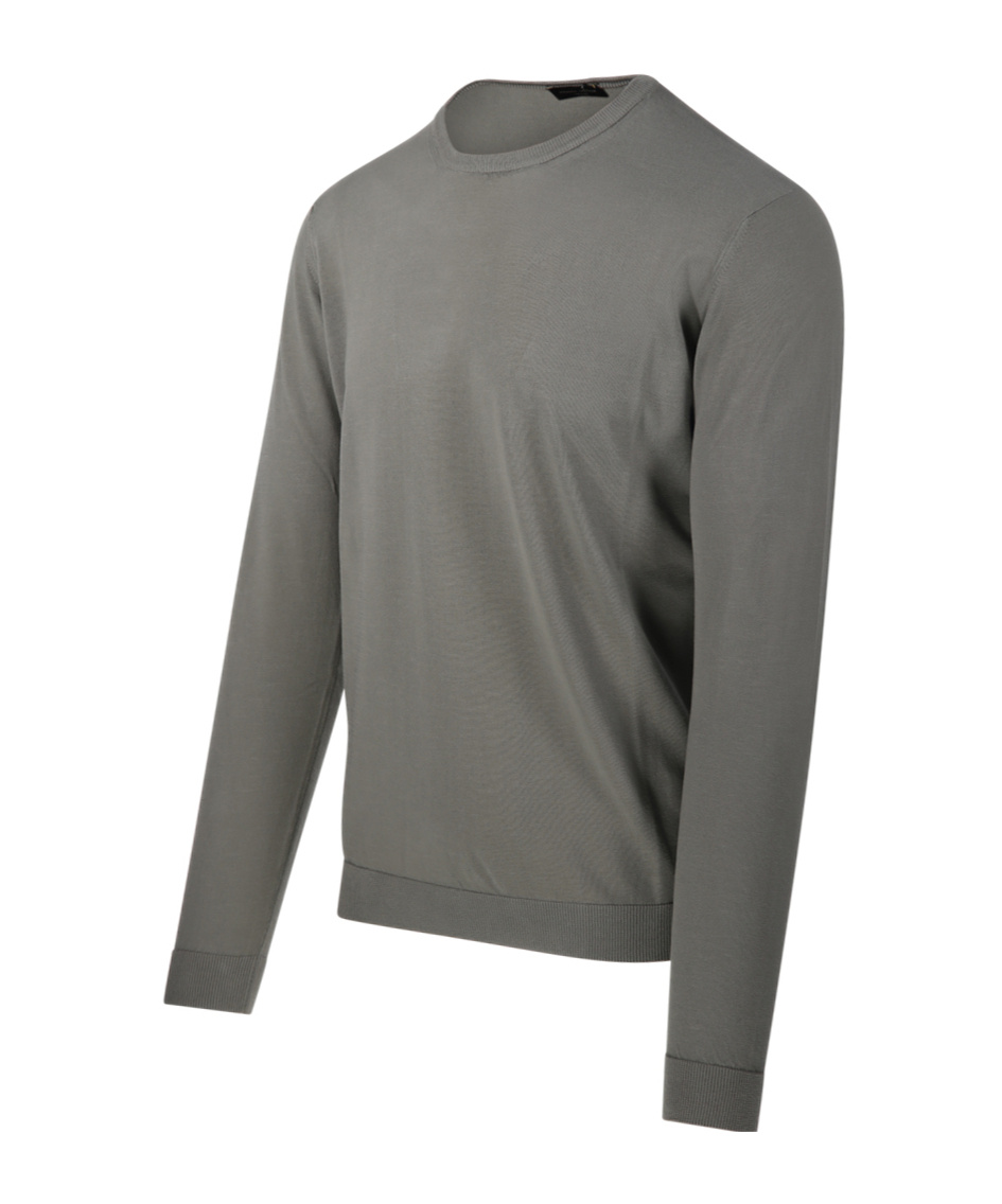 Roberto Collina Crewneck Knit Top In Gray