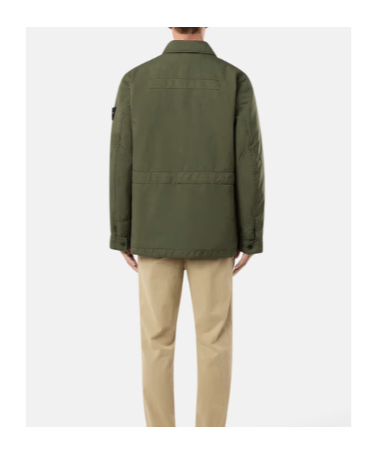 Stone Island Long-sleeved Casual Jacket In Green