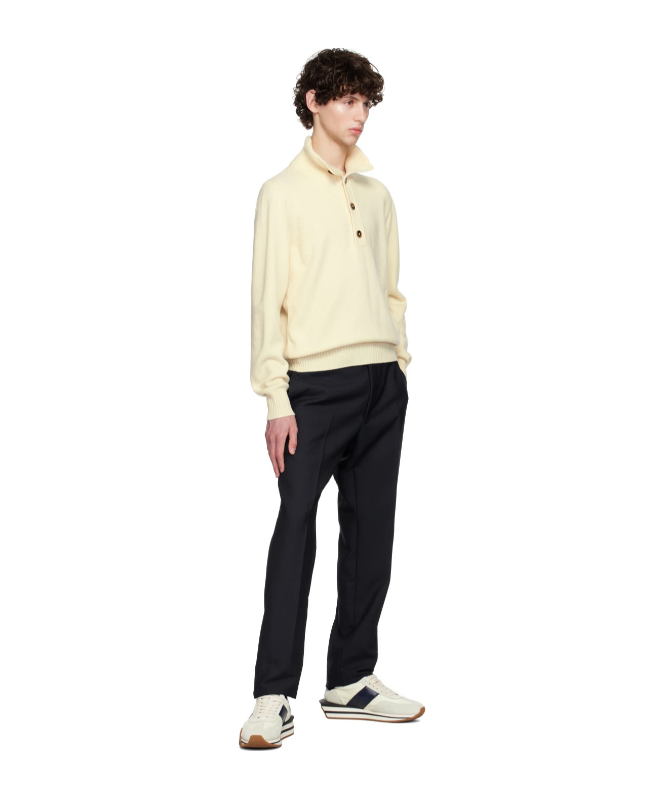 Shop Tom Ford Knitted Turtleneck Sweater In White