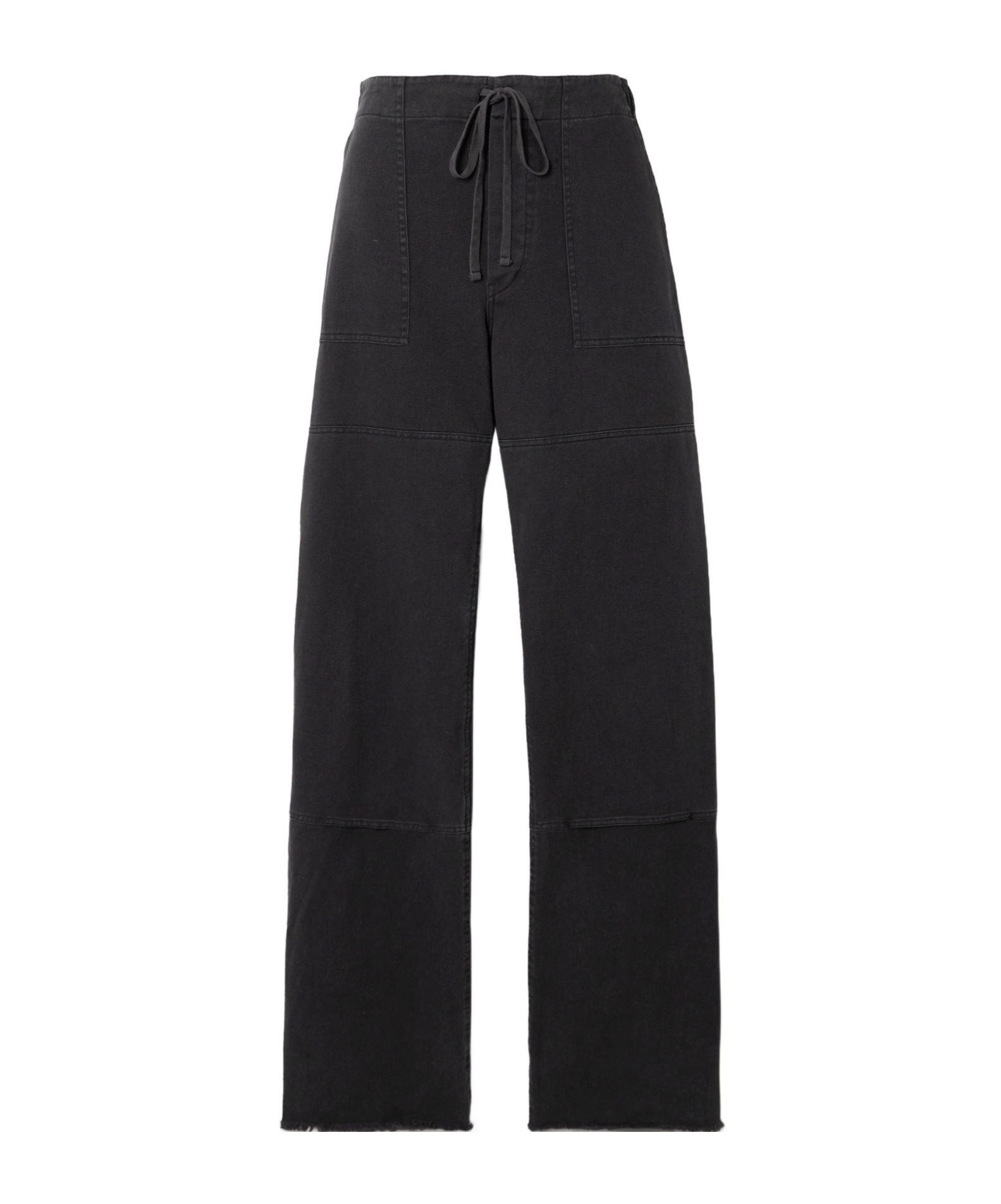 Re/done Paneled Denim Wide-leg Pants In Black