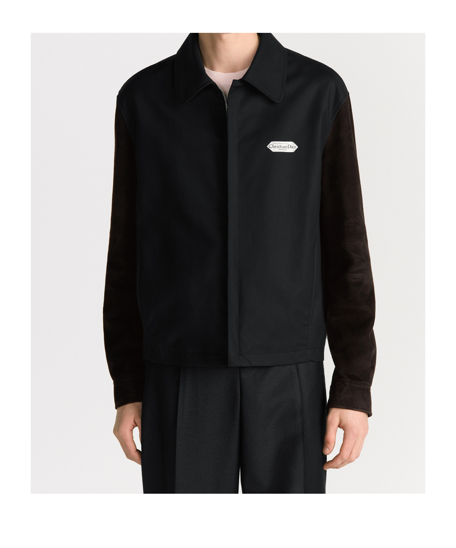 Dior Zipped Blouson Jacket With Christian  Paris Tag In Multi