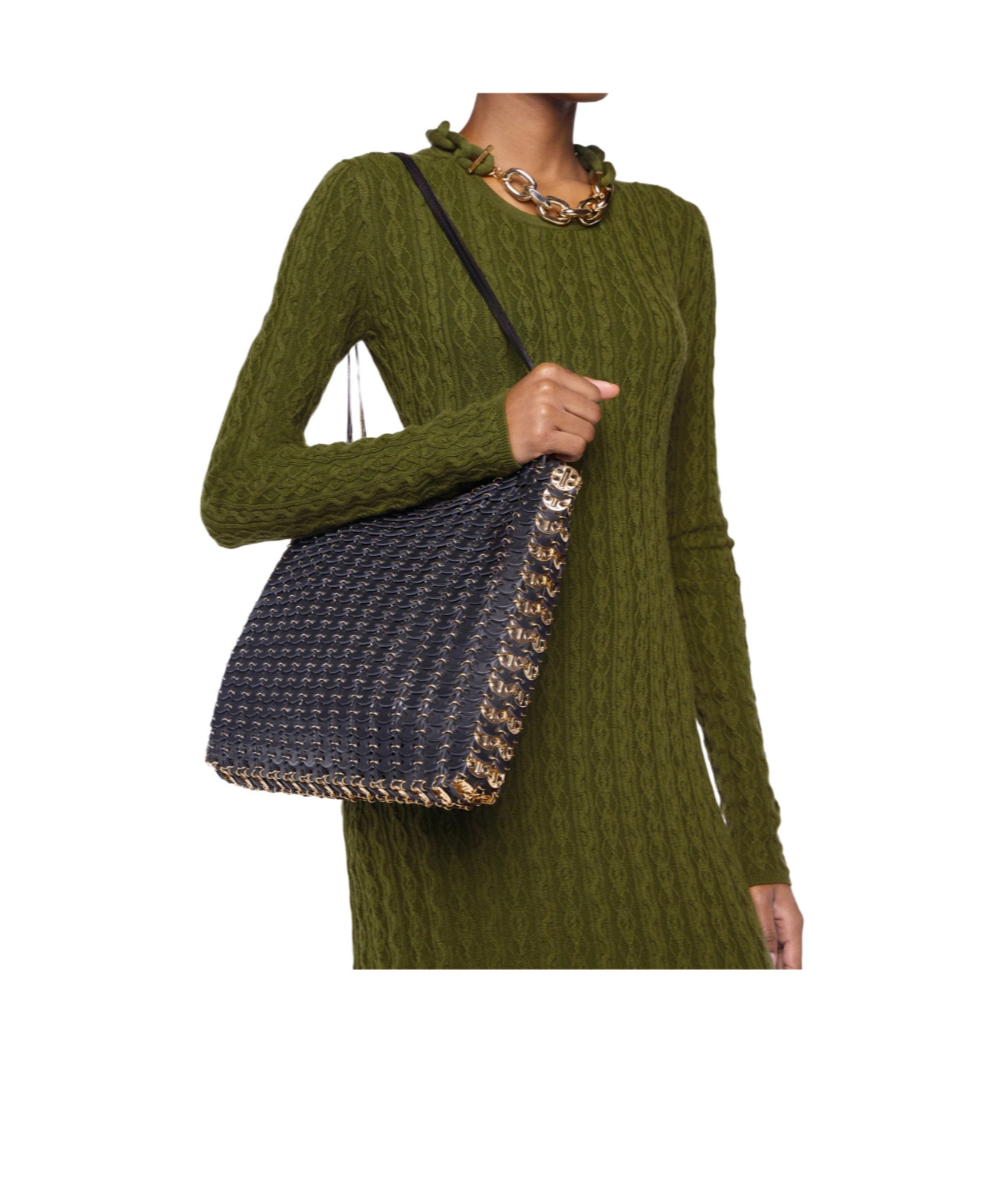 Rabanne 1969 Flip Top Handle Bag In Blue