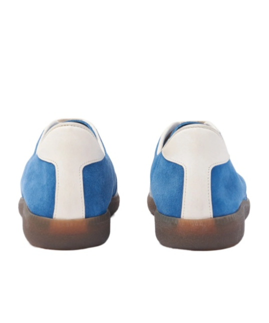 Scarosso Colour-blocked Suede Sneakers In Blue