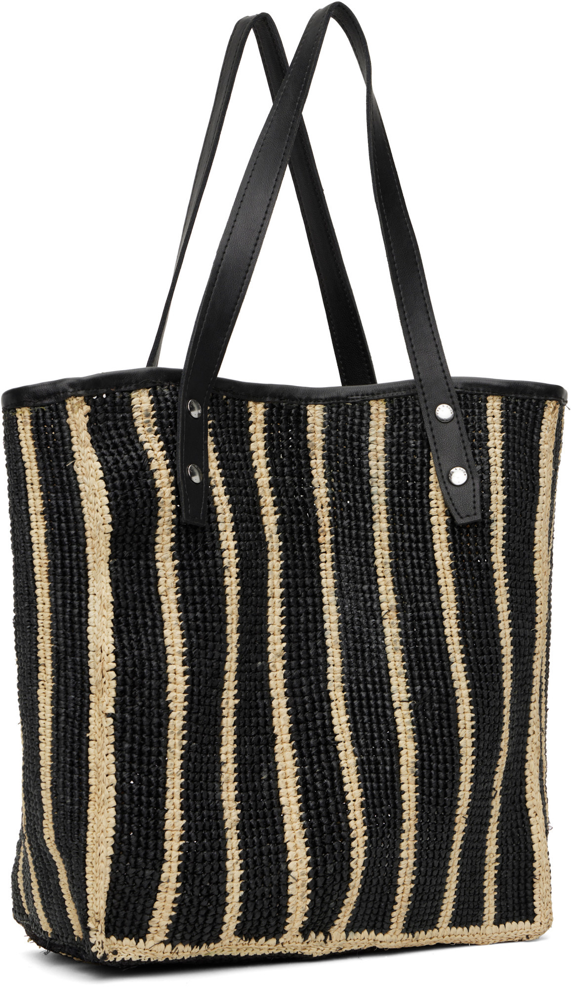Rag & Bone Daily Leather-trimmed Straw Tote Bag