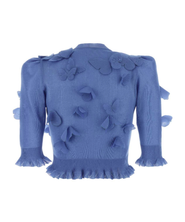 Coperni Knitted Butterfly Top In Blue