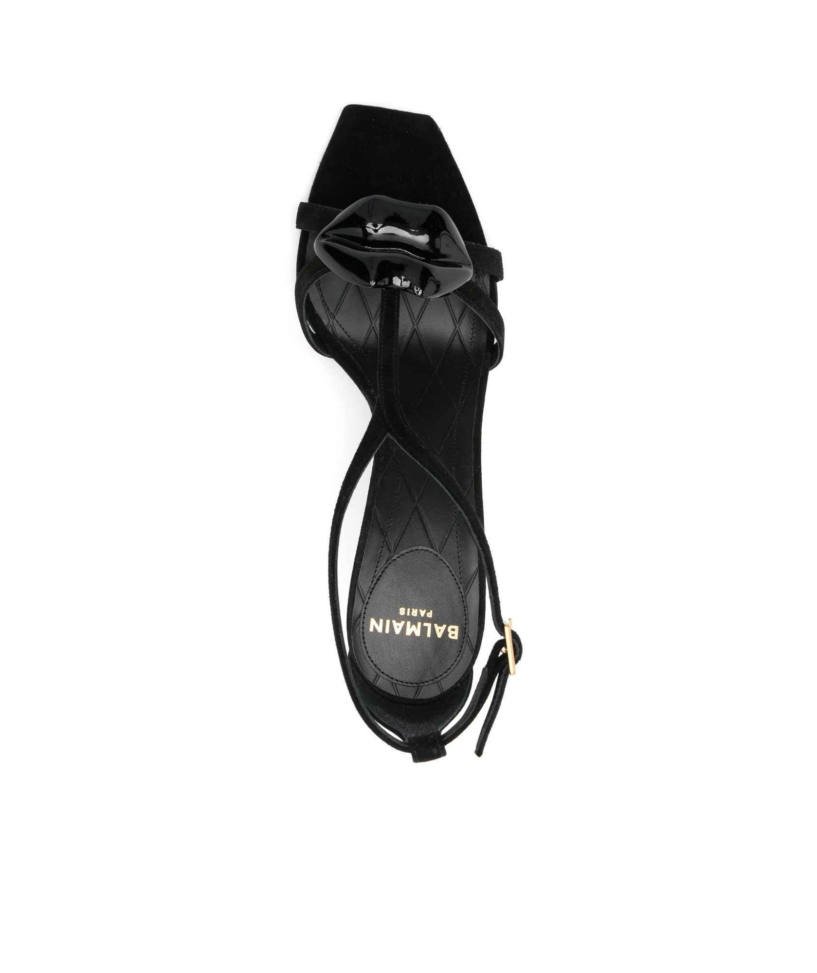 Balmain 95mm Lips Sandals In Black