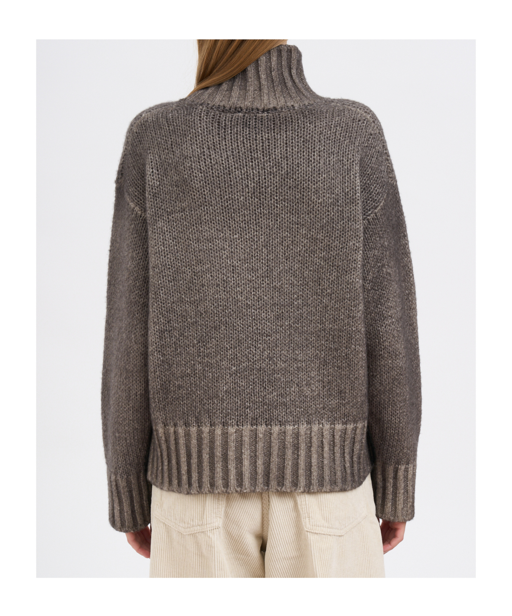 Avant Toi High-neck Ribbed Sweater In Brown