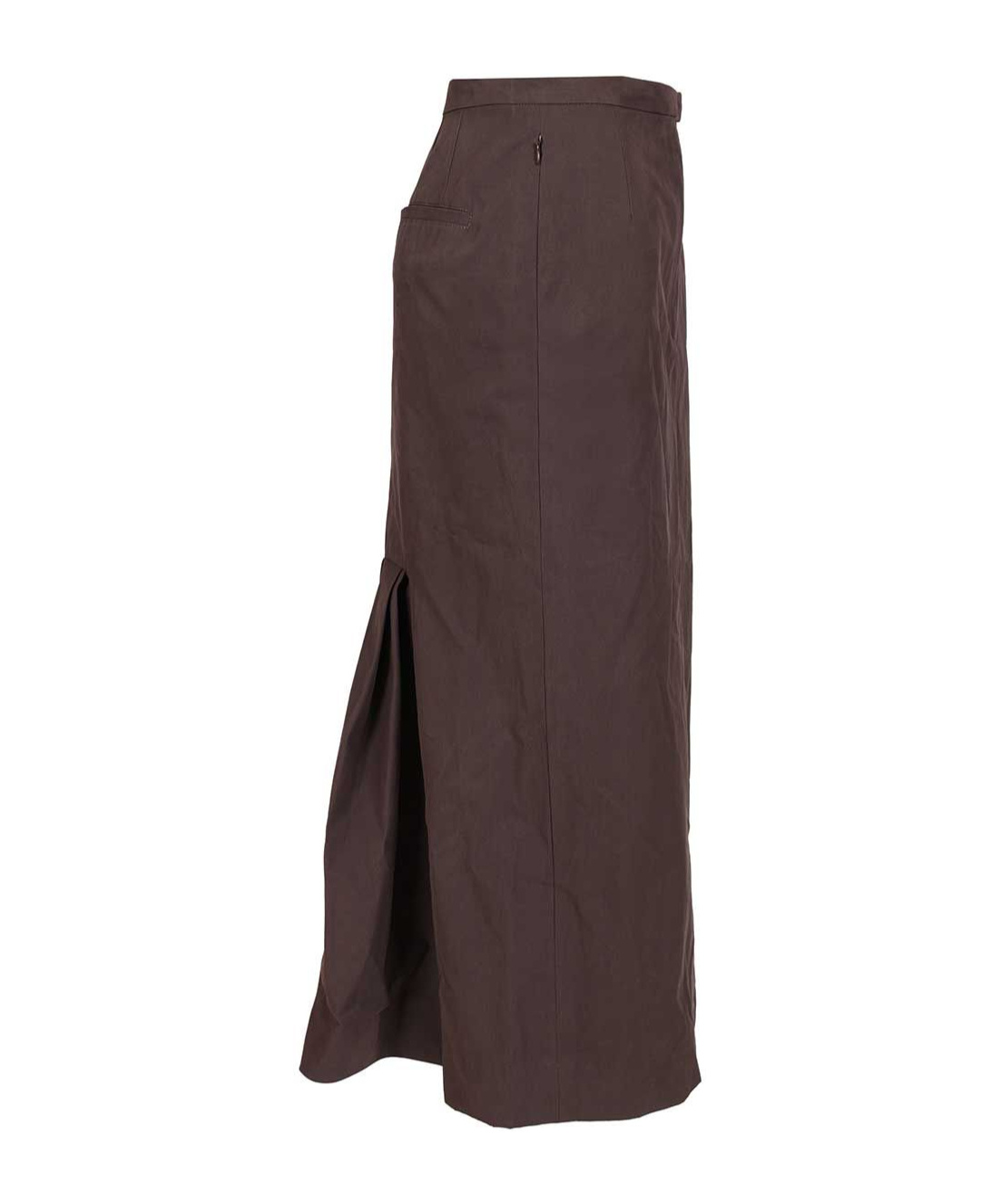 Dries Van Noten 04070-sandora Long 2218 Heavy Cotton Poplin Skirt Skirts Brown In Brown