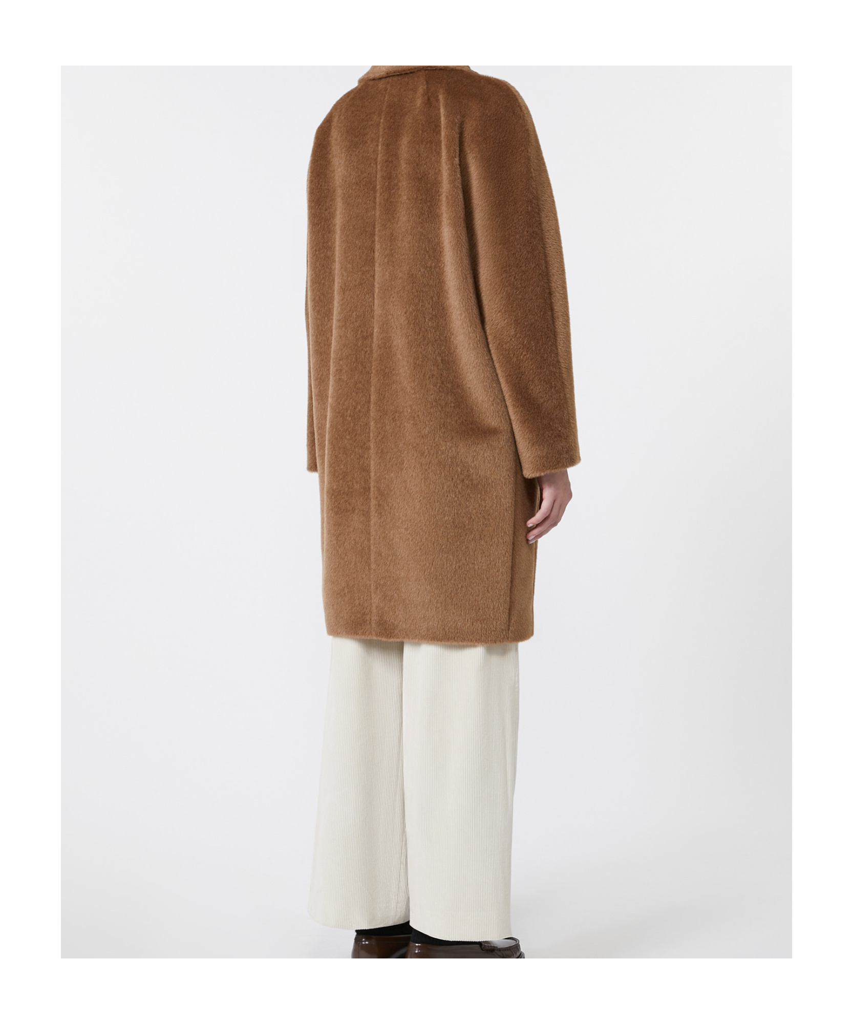 Max Mara Wool And Alpaca Midi Coat In Brown