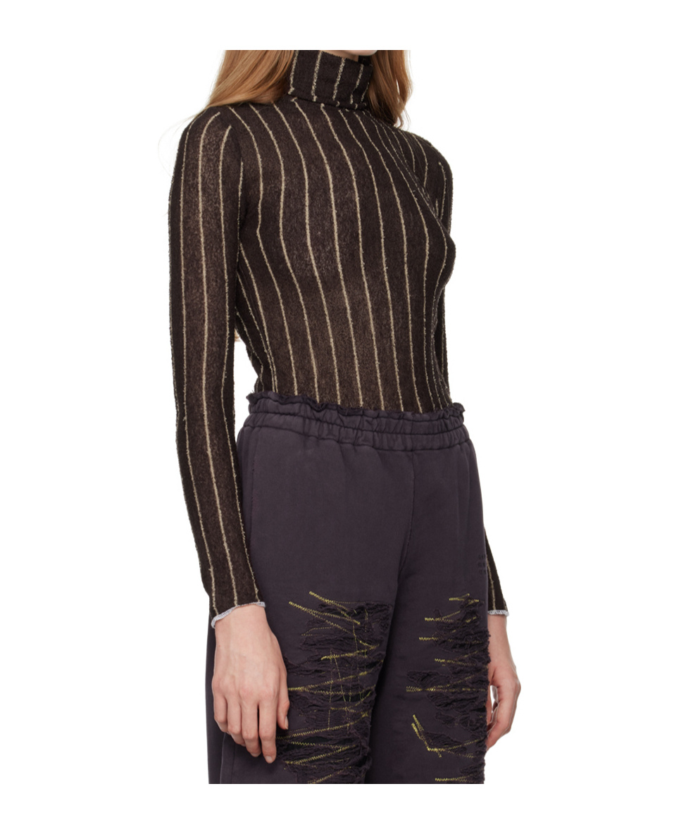 Shop Mm6 Maison Margiela High-neck Sweater In Black