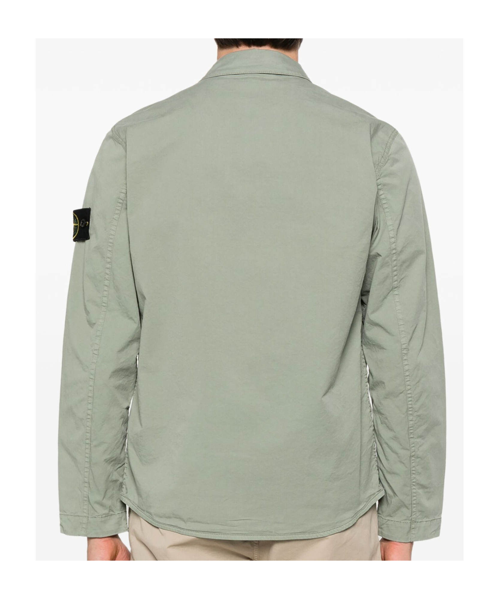 Stone Island Compass-badge Jacket In Green