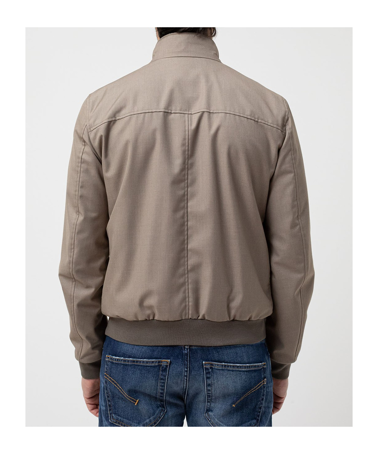 Moorer Bernie Bomber Jacket Front Pockets In Nude