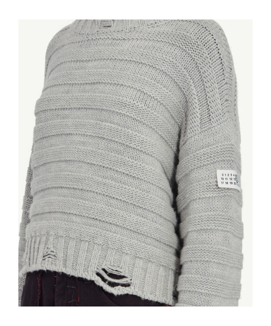 Mm6 Maison Margiela Wool Jumper In Gray