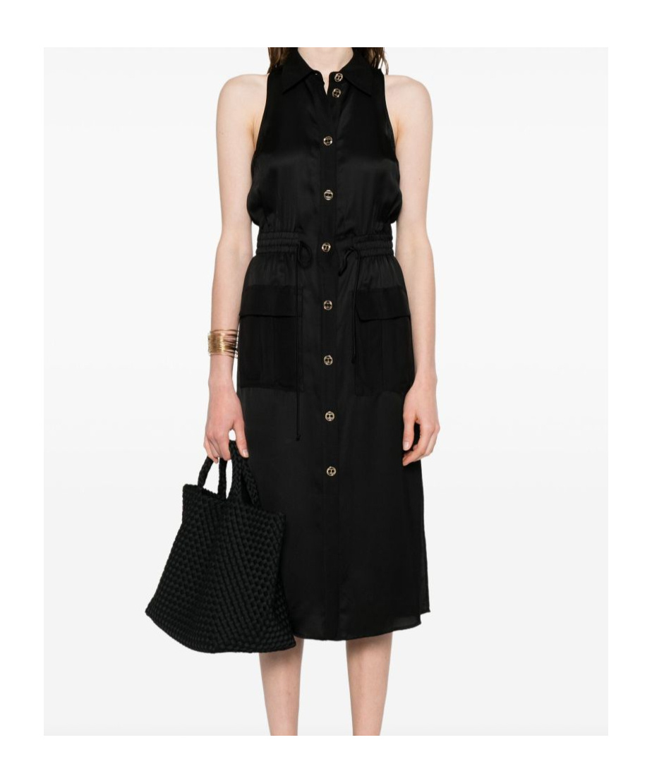 Shop Twinset Logo-engraved Midi Dress