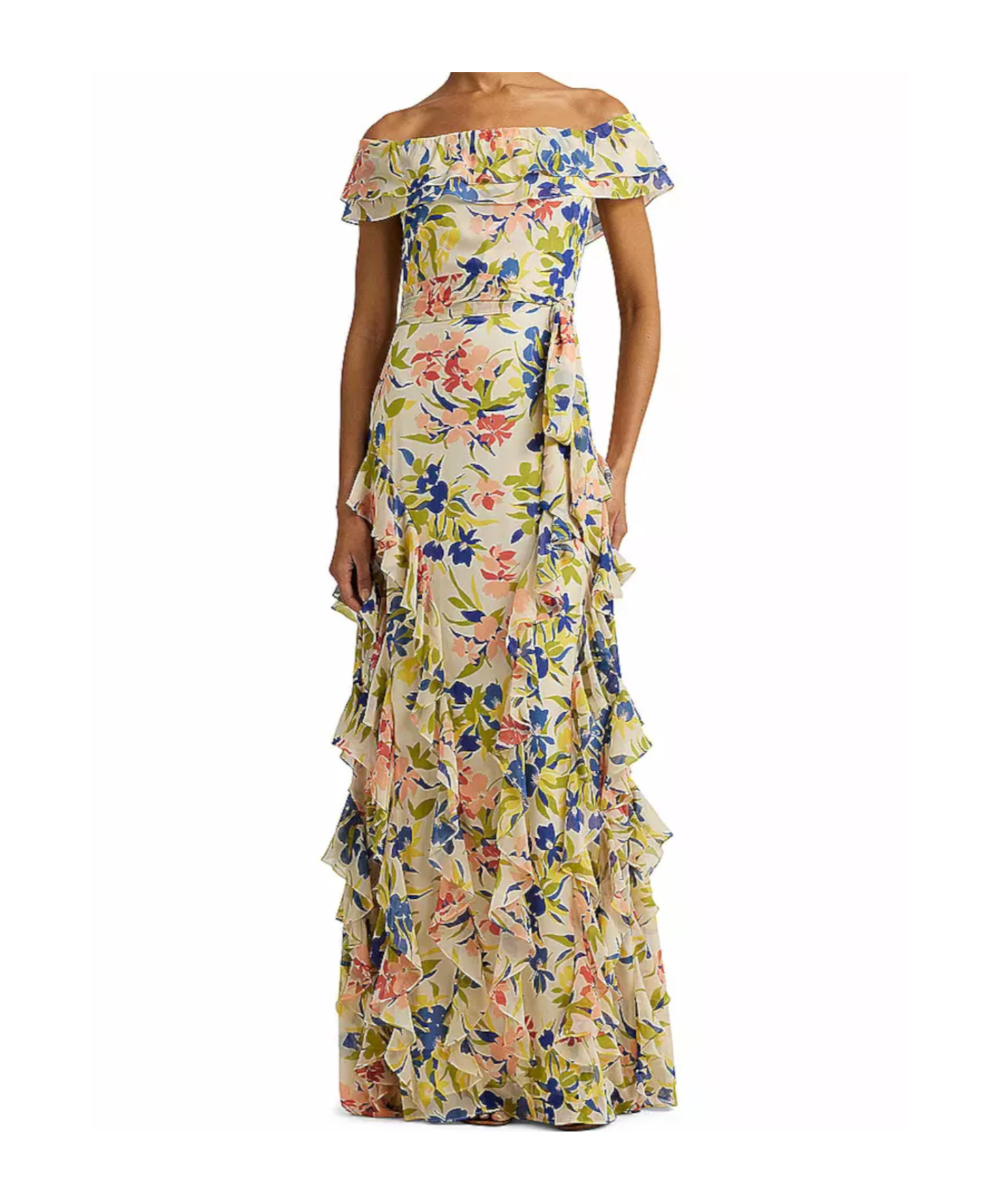 Polo Ralph Lauren Print Dress In Nude