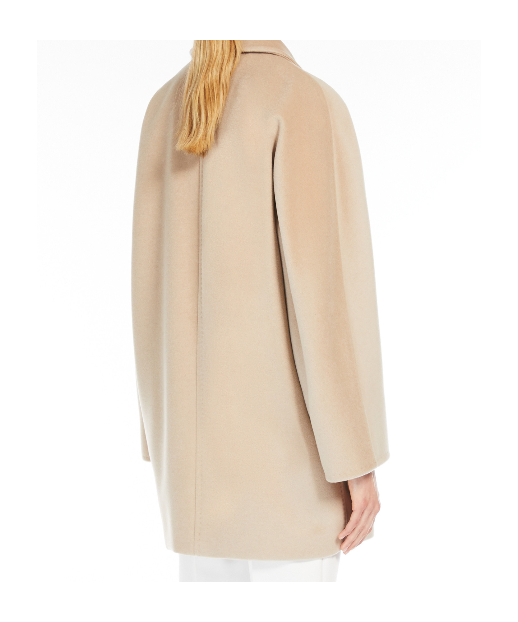 Max Mara Double-breasted Coat In Luxurious Wool-cashmere Blend In Gray