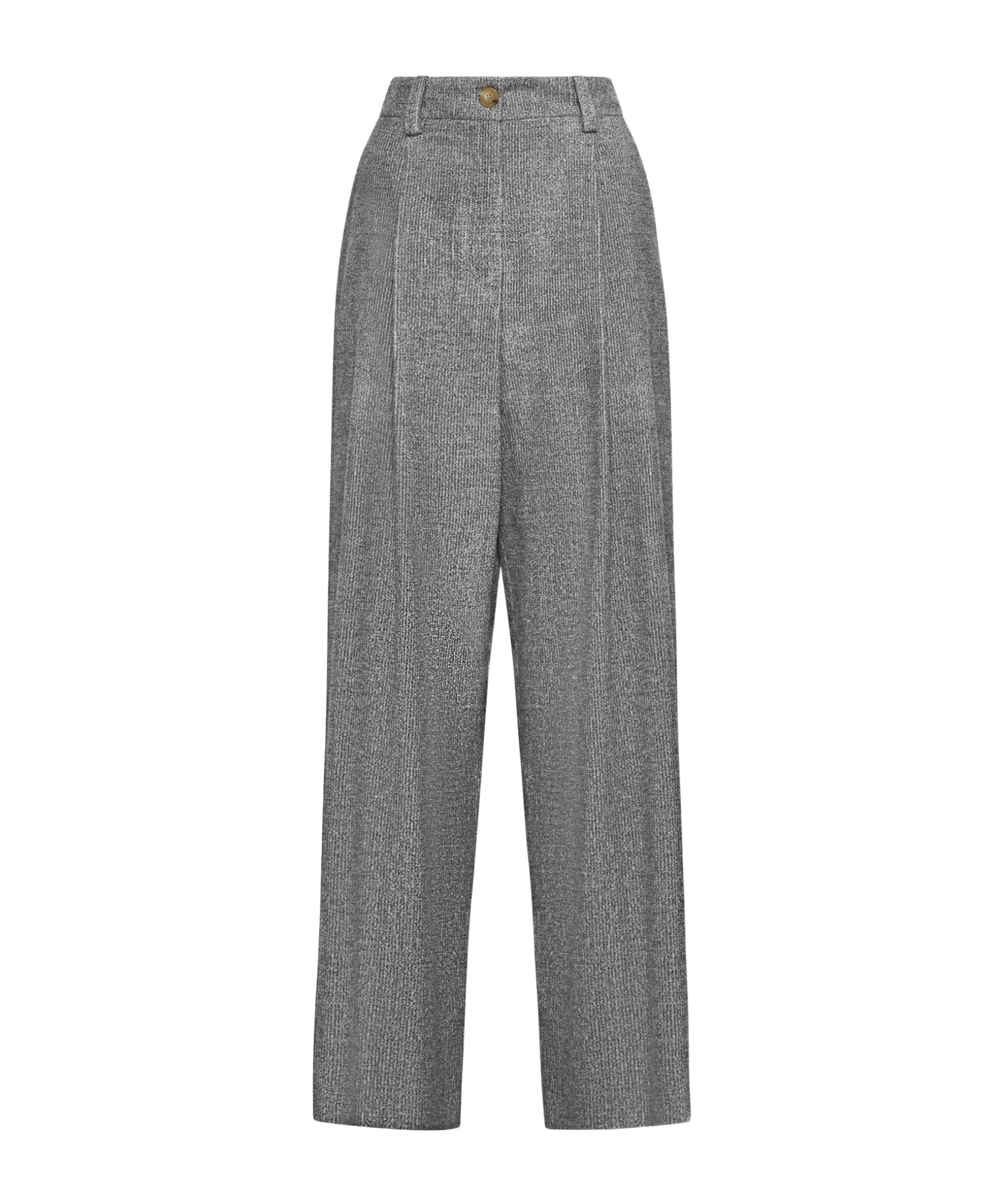 Alysi Belt-loop Casual Pants In Gray