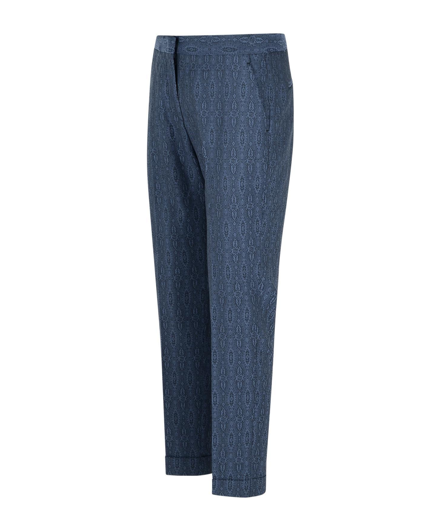 Etro Pattern Casual Pants In Blue