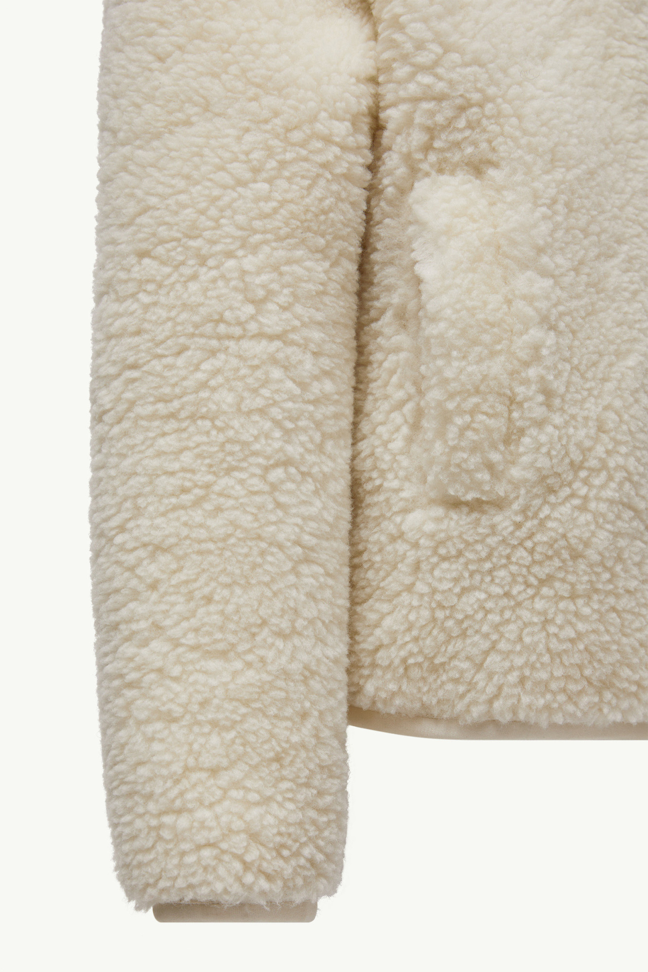 Moncler Teddy Zip-up Sweatshirt In Neutral