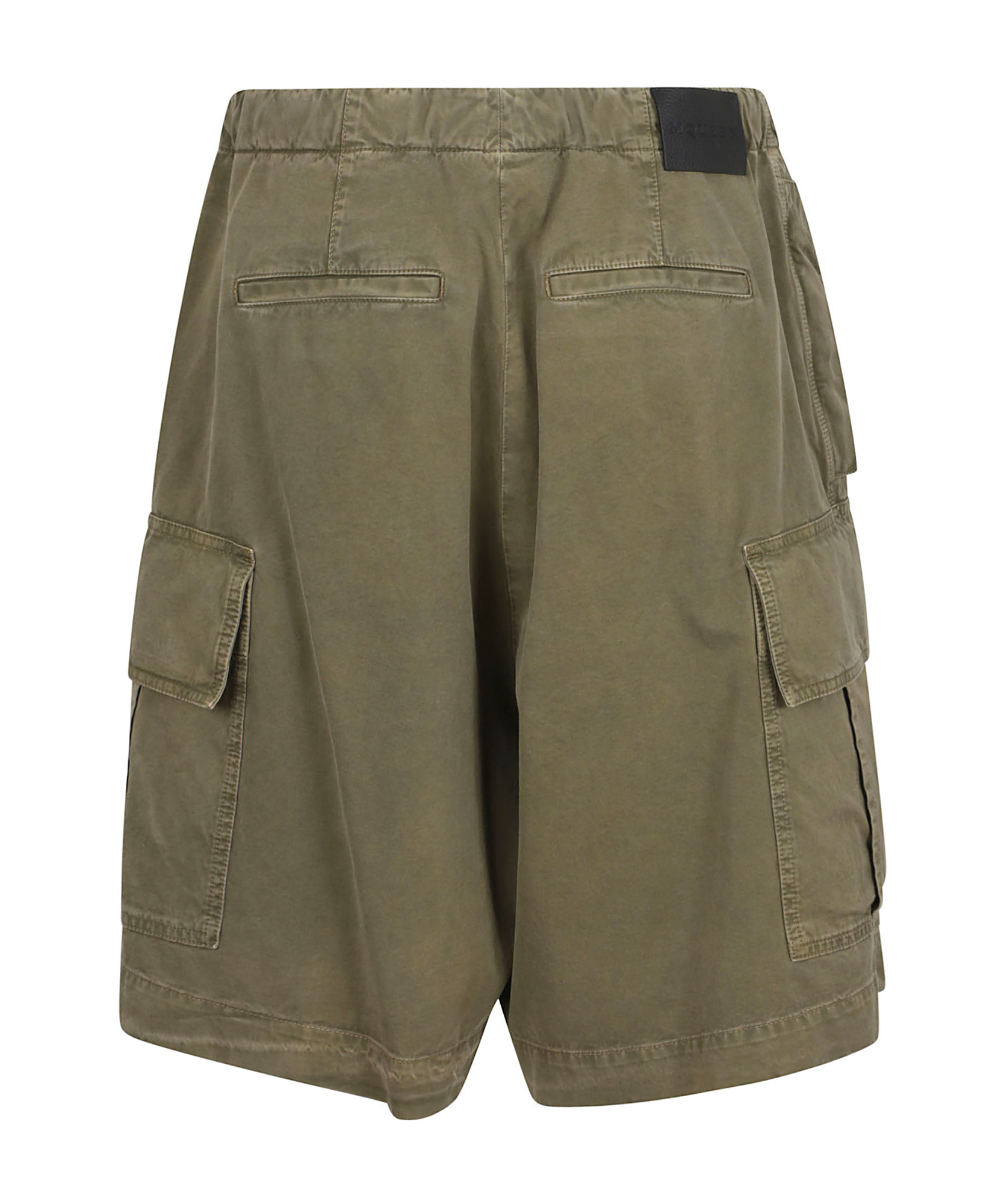 Alexander Mcqueen Cargo Pocket Drawstring Waist Shorts In Green