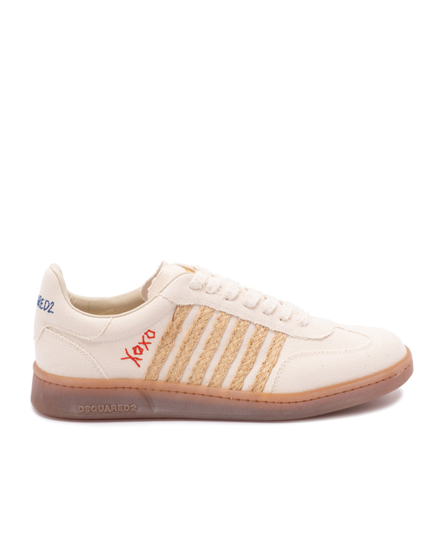Shop Dsquared2 Boxer Sneakers In Nude