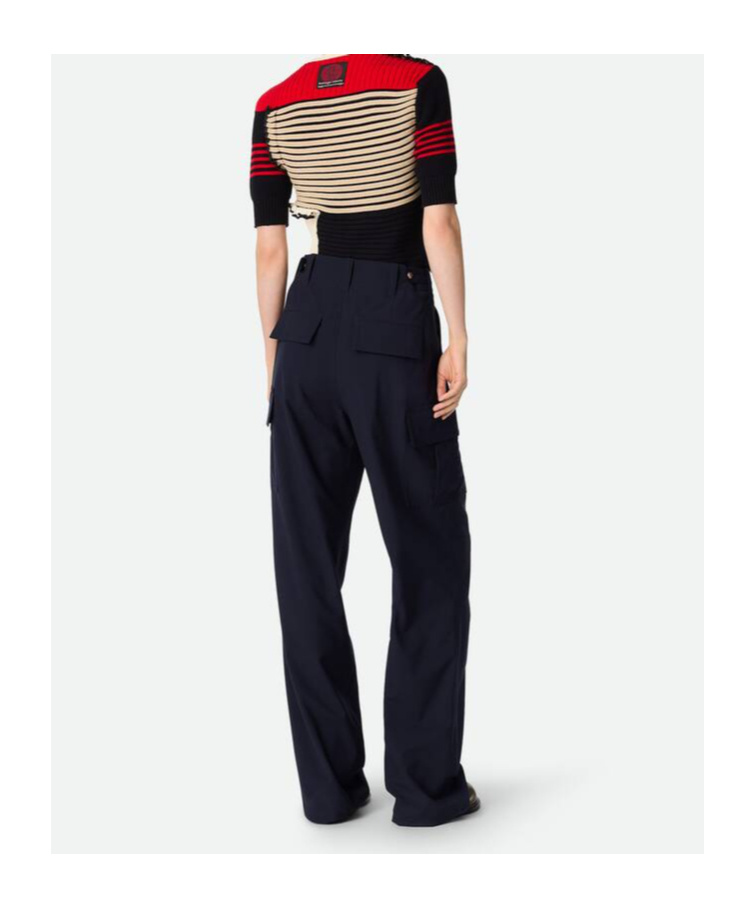 Bottega Veneta Belt Loop Wool Overalls In Black
