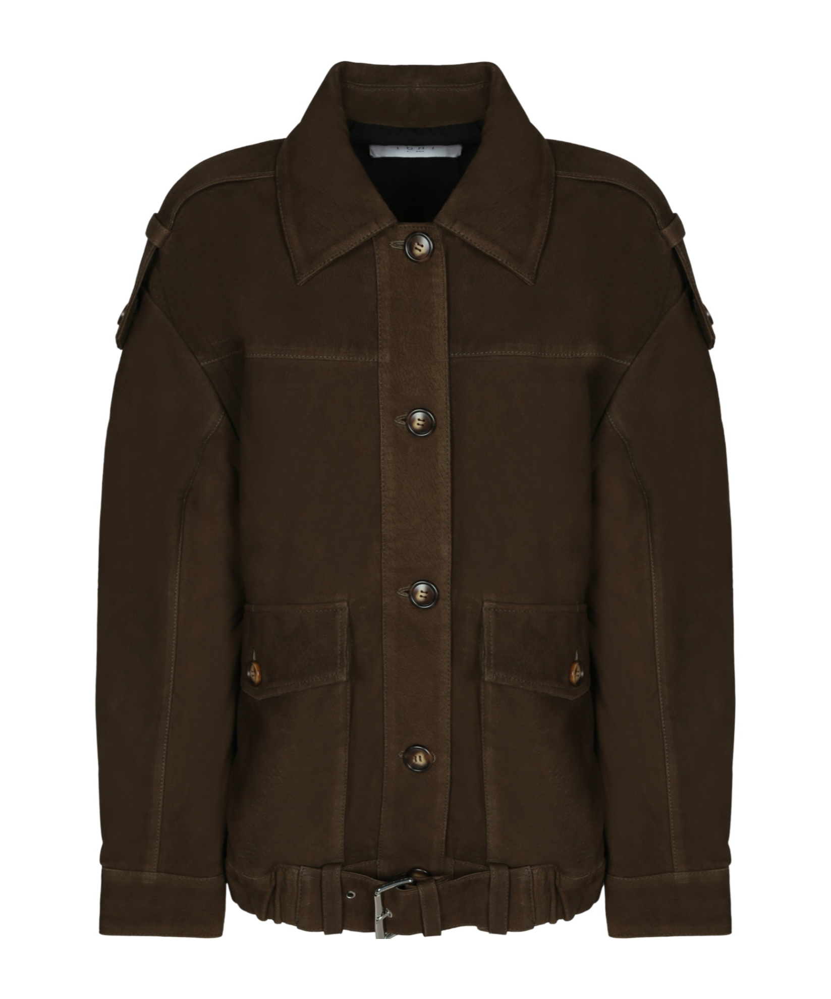 Iro Barrie Buttoned Jacket In Brown