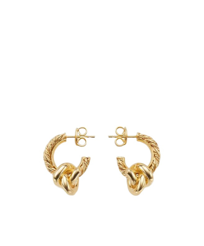Bottega Veneta Knot Earrings In Gold