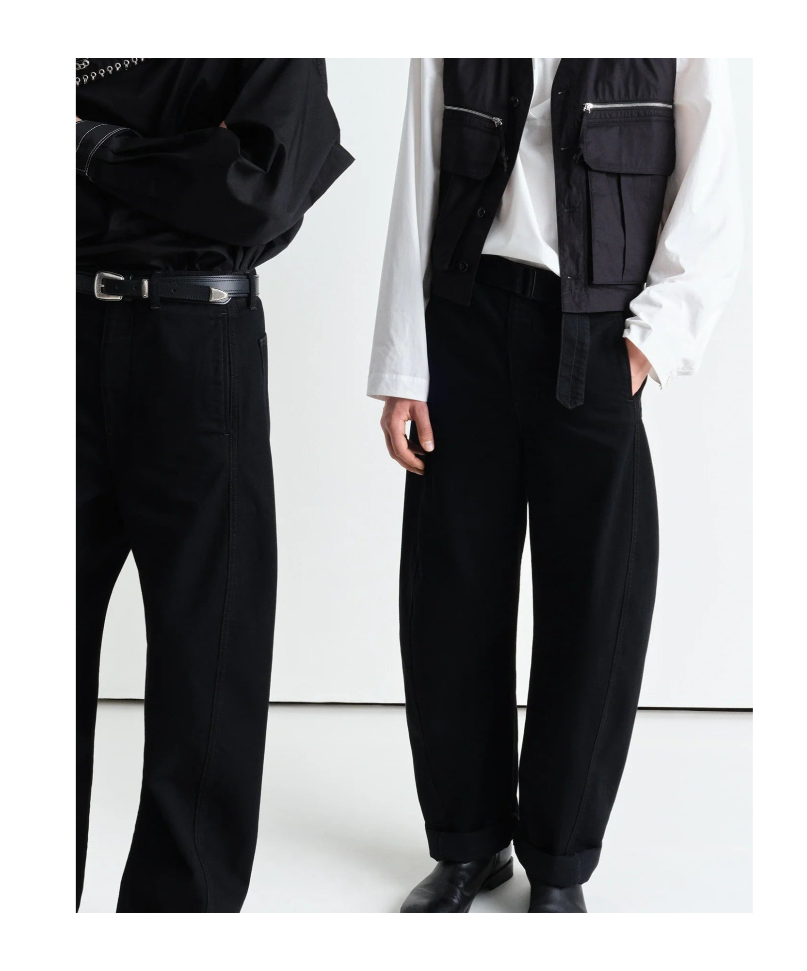 Lemaire Twisted Belt Pants In Black