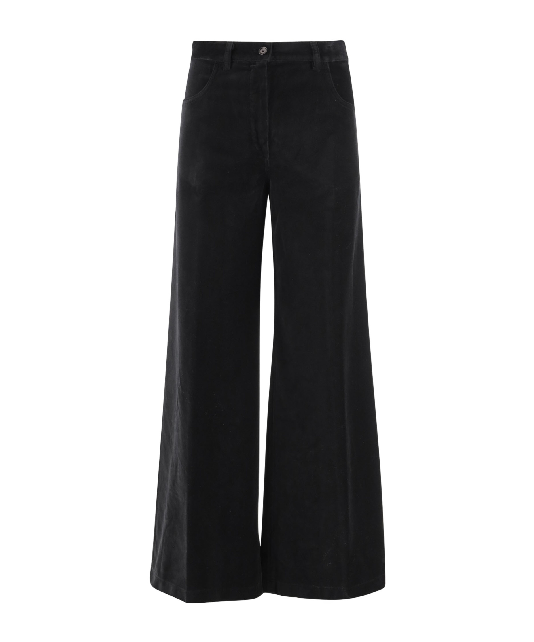 Aspesi Wide-leg Casual Pants In Black