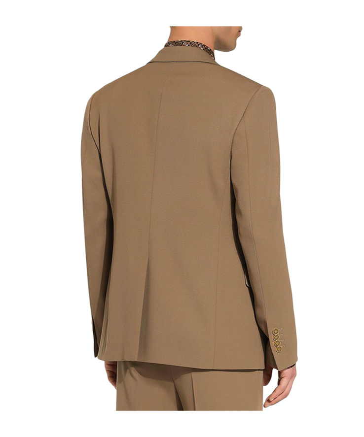Dolce & Gabbana Technical Gabardine Jacket In Brown
