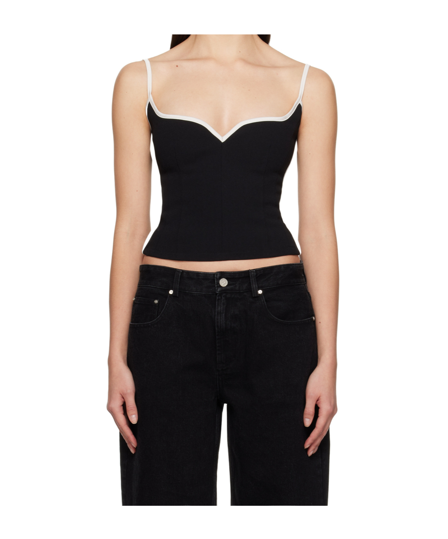 Paris Georgia Heart-shaped Vest In Black