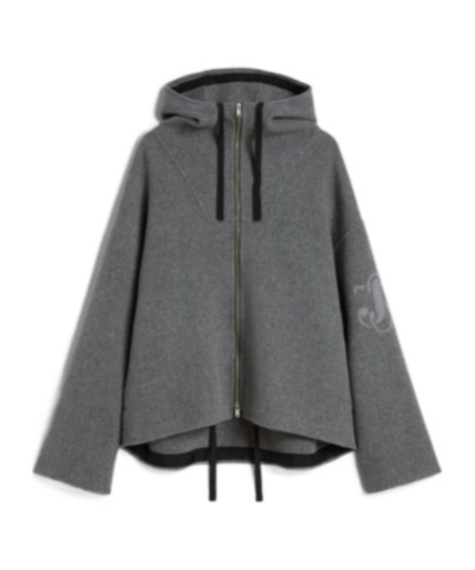 Jil Sander Wool Felt-finish Jacket In Gray