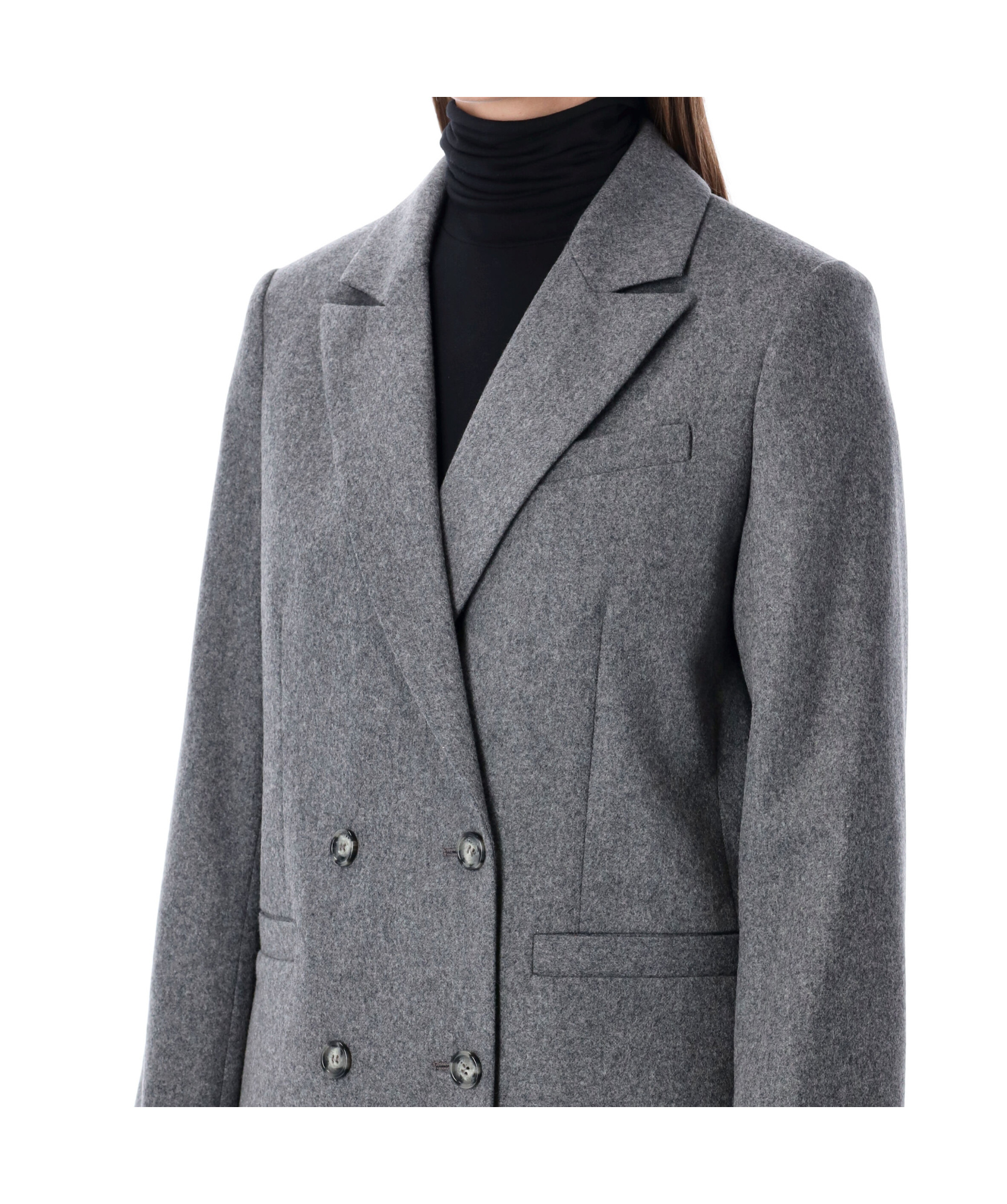 Apc Double Breasted Jacket Flap Pockets In Gray