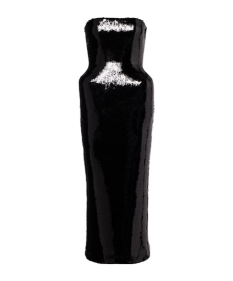 David Koma Sequined Bustier Dress In Black