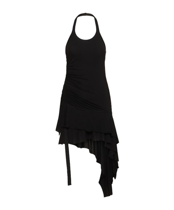 Helmut Lang Wind Lyocell Blend Mini Halter Dress